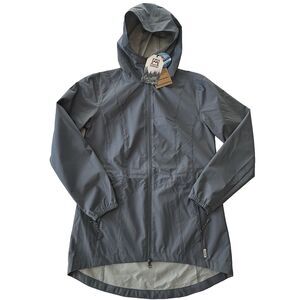 NWT $118 Avalanche Sz S Womens Blue Water Resistant Rain Shell Jacket Zip Pocket